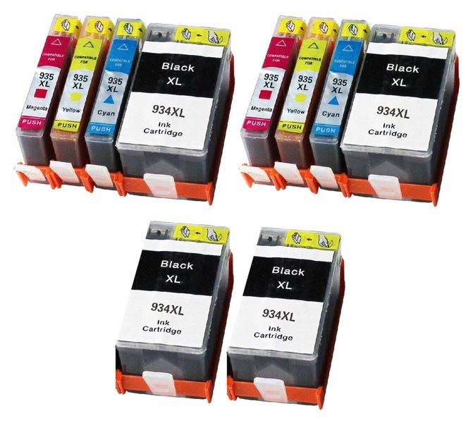 HP 934XL / 935XL / 934 / 935 Twin Multipack + 2 Extra Black - Compatible