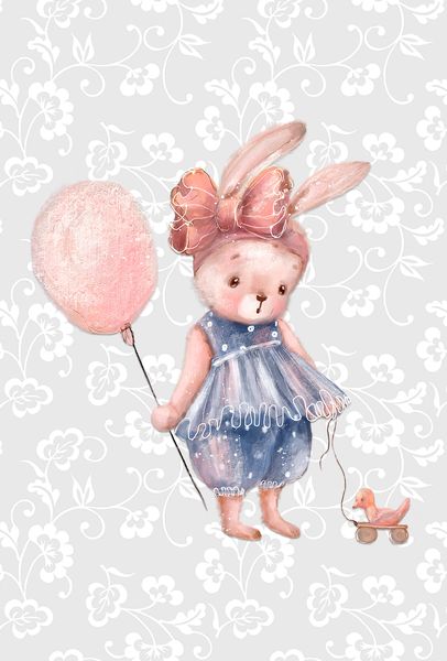 Wall Art: Watercolour Painted Bunny