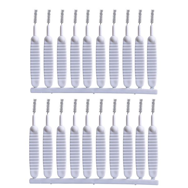 20 Pack - Jet Clean Shower Head Scrub Brush Set - White