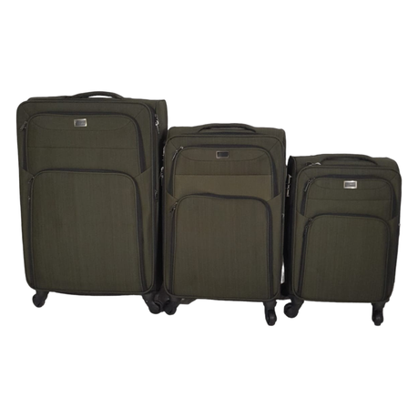 SMTE Trolley 3 Piece Travel Luggage Spinner Fabric