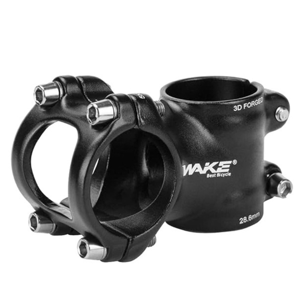 Wake 3D Forged Alloy Bicycle Stem 7 degree Black 45mm