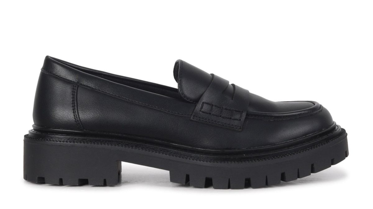 Linzi Ladies - Ivan Chunky Loafers - Black PU | Shop Today. Get it ...