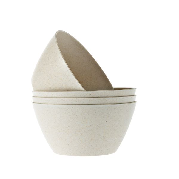 George &amp; Mason - Harlowe Bamboo Fibre Cereal Bowl 4pk Cream