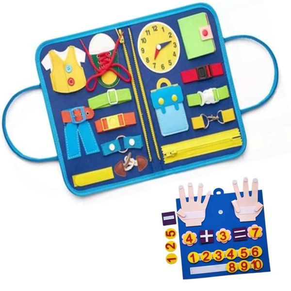 Life Skills Activity Bag and Felt Finger Counter Combo