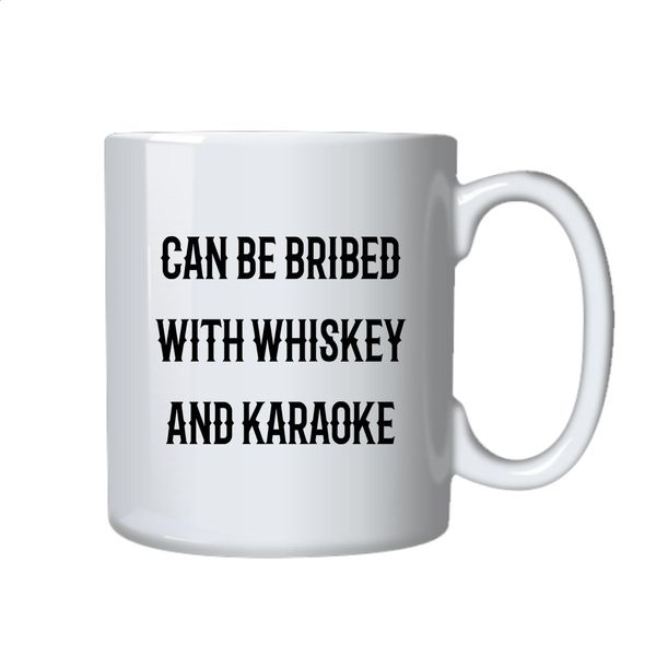 Whiskey and Karaoke Coffee Mug - Best Funny Novelty Gift Idea for Singers