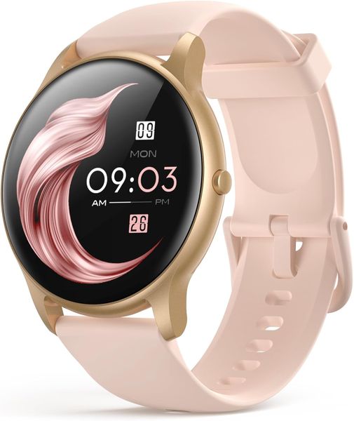 Haiaveng Smart Watch for Women, 5ATM Waterproof Smartwatch - Pink