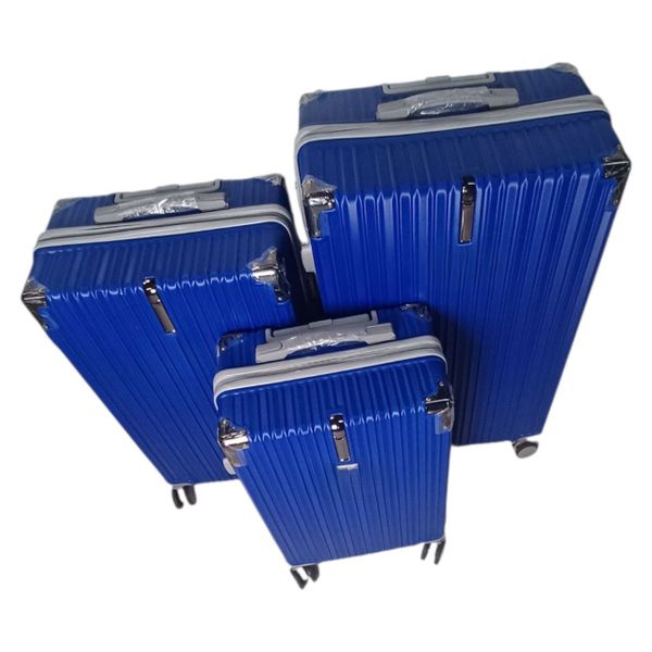 3-Piece Galaxy G1 Luggage Set - Blue - 20", 24", 28" Spinner Suitcases