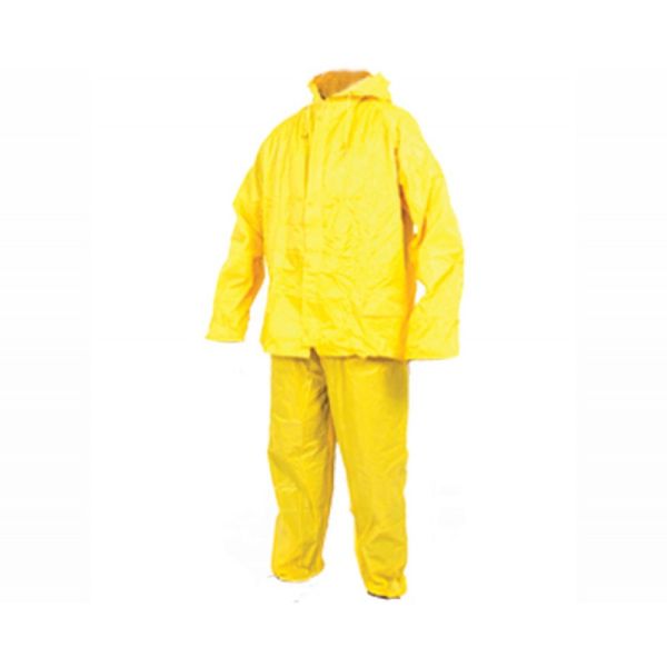 Rainsuit Rubberised Nylon Large Yellow