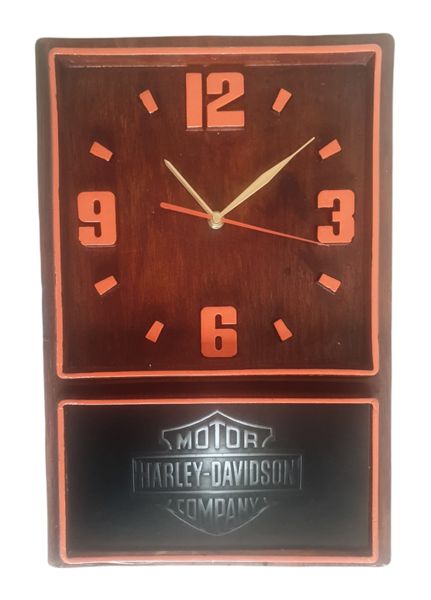 Retro Box Clock (Orange) Harley Grey (2)