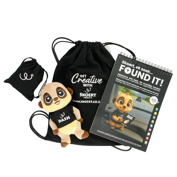 DASH Adventure Set - Soft Toy, Clothing Set &amp; Travel Bingo Book (Bilingual)