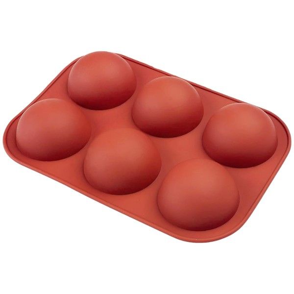 Semi-Circle Silicone Mould With Non-Stick Surface - Red