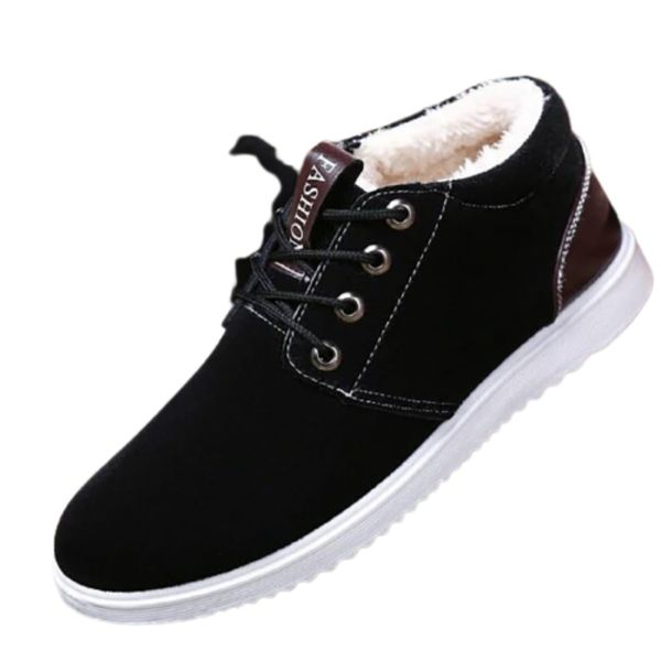 Winter New Men's Snow Boots, Men's Cotton Shoes, Plush, Thickened, Warm,
