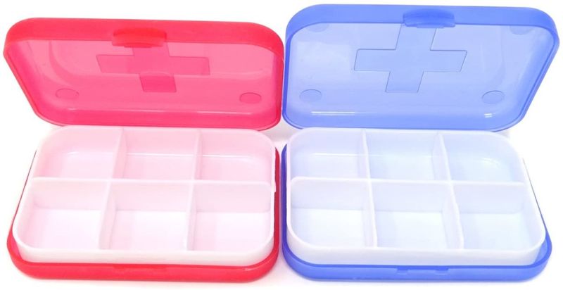 Pocket Pill Box 6 Slots - Pack Of 2