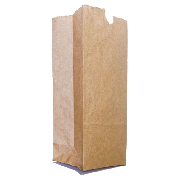 SO4 Brown Self-Opening Food Paper Bags For Popcorn or Lunch - 100 Piece