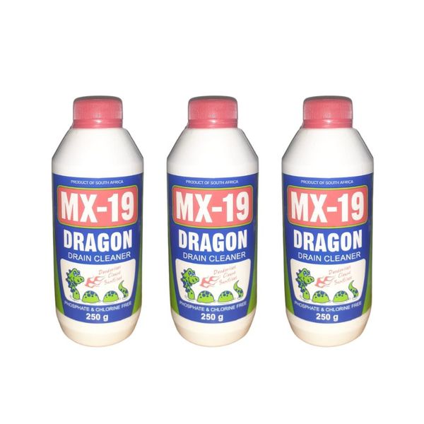 MX-19 Dragon Drain Cleaner 250 - Pack of 3