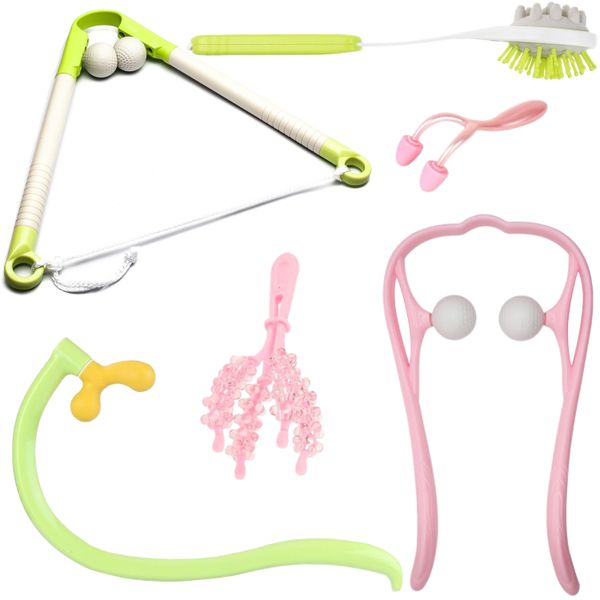 6-Piece Full Body Massage Tool Set - Neck, Back, Nose &amp; Muscle Relief