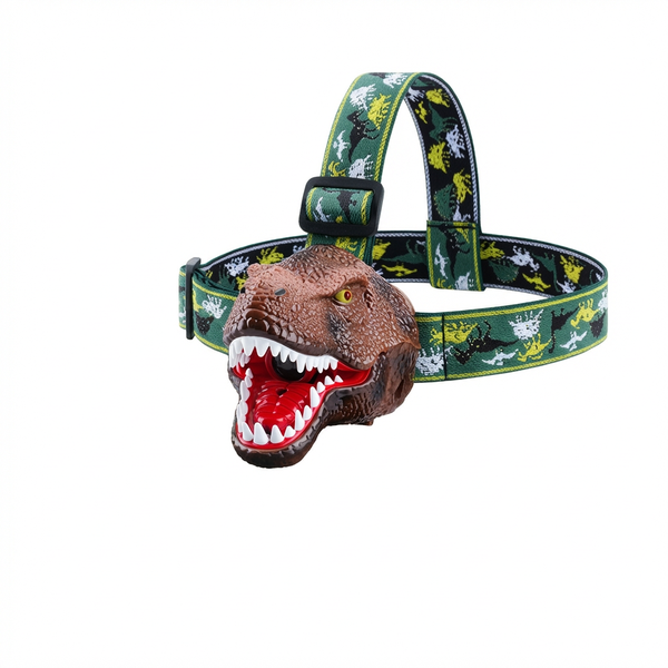 Dinosaur Headlamp for Kids - Roaring &amp; Light-Up T-Rex