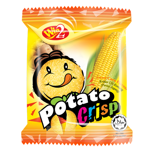 Win2 Potatoe Crisps Sweet Corn- (30x20g) x 4 Boxes (Halaal)