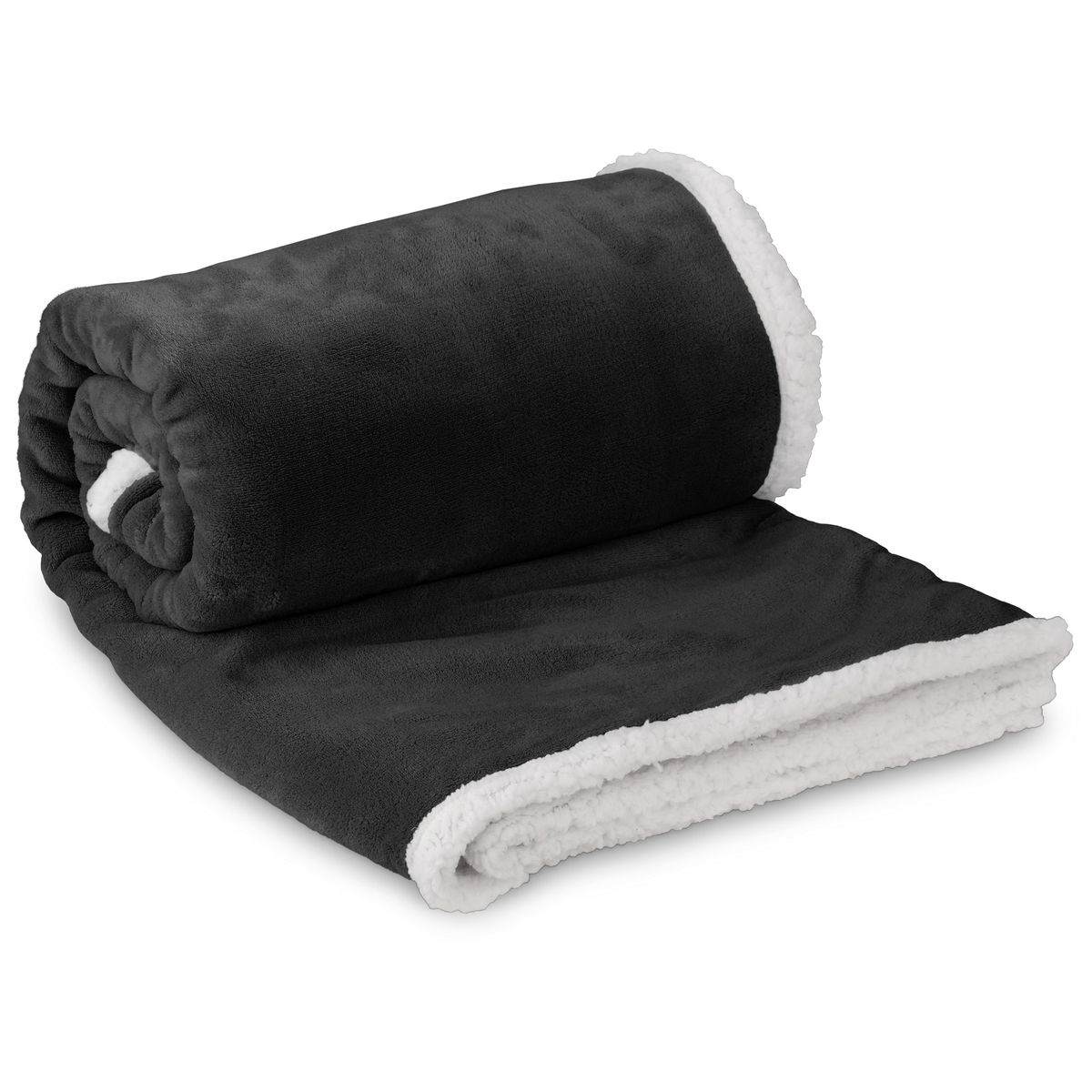 Premium Luxury Sherpa Blanket Throw Black Shop Today. Get it Tomorrow!