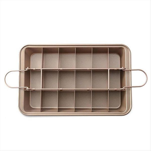 Bread Cake Pan Baking Utensils Non-Stick Baking Pan Square Grid Chocolate D