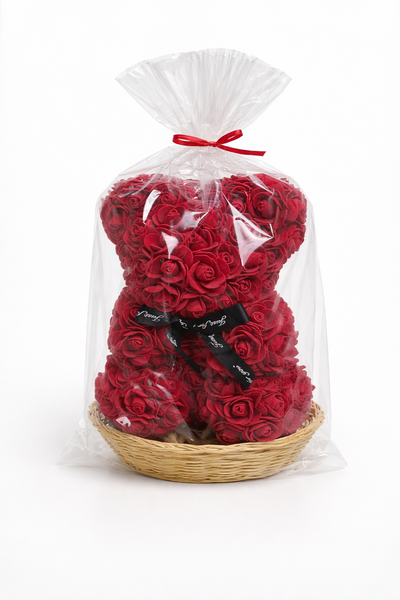 Everlasting Rose Teddy-Bear and a free Gift bag