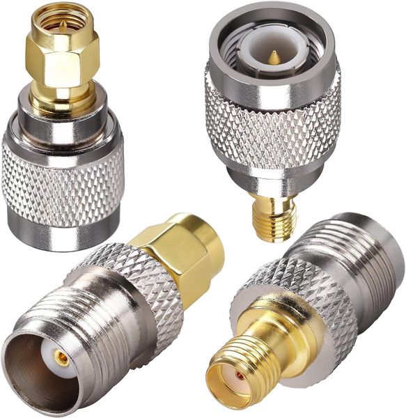 SMA to TNC Coax Adapter SMA to TNC Male to Female Coax Connector Kit - 4 Piece