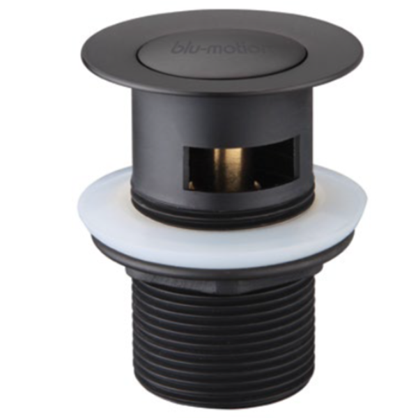 Luxus Black Pop Up Basin Waste - Slotted - 32mm