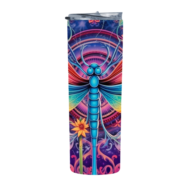 Trippy Close Up Dragonfly 106 20 Oz Straight Skinny Tumbler 203