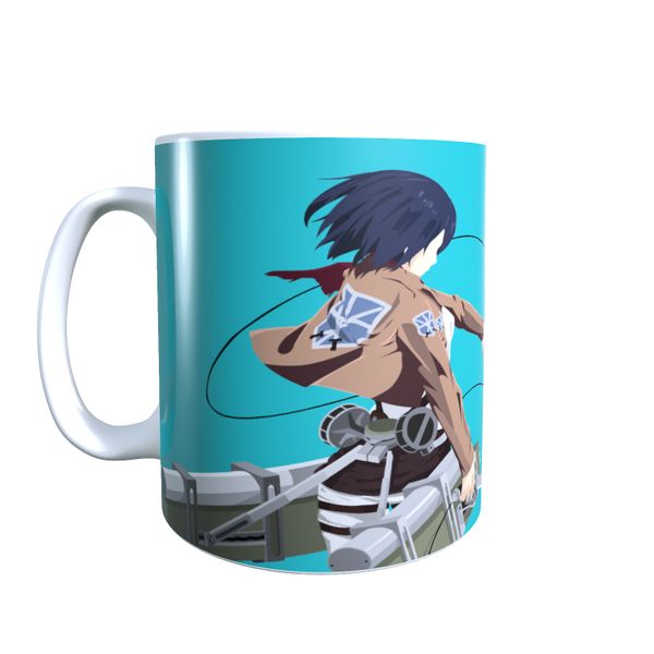 Mikasa Standing Minimal - Attack on Titan Coffee Mug