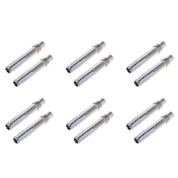 12 PCS Silver Aluminum Alloy Chalk Keeper Holder