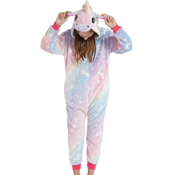 Iconix Kids Pastels Glow In The Dark Unicorn Onesie