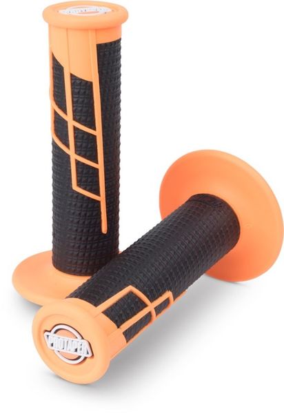 Protaper Clamp On Half Waffle Neon Orange/Black image
