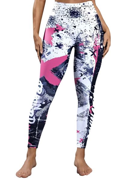 BuyAbility Graffiti Print Sports Leggings ? "Domination Machine" Edition