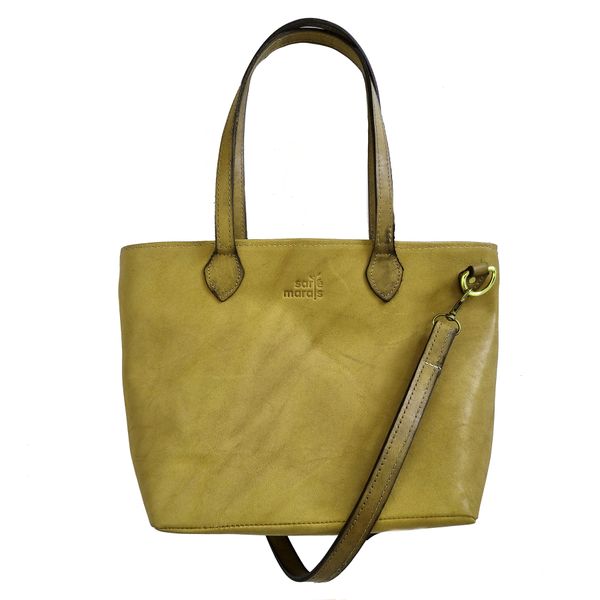 Genuine leather Limited edition Mustard Tote
