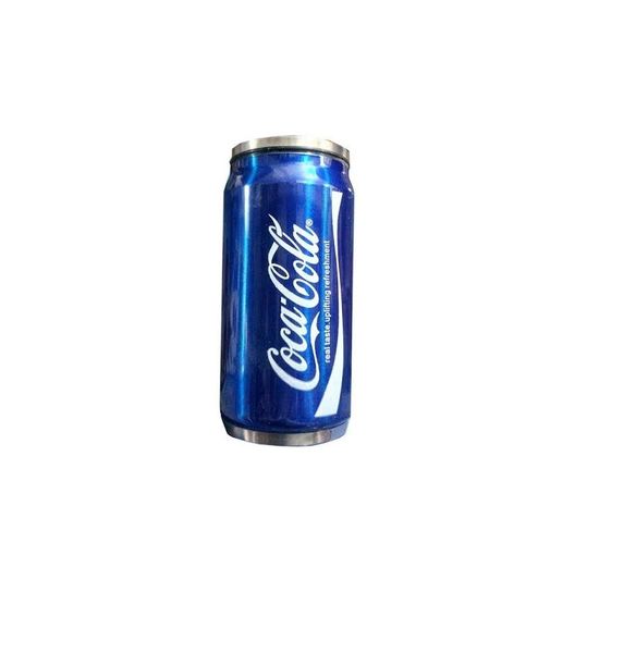 Attractive Stainless Steel Coca Cola Sports Water Bottle Vacuum Cup - Blue