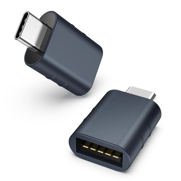 Syntech - USB to USB C Adapter (2 Pack) - Midnight