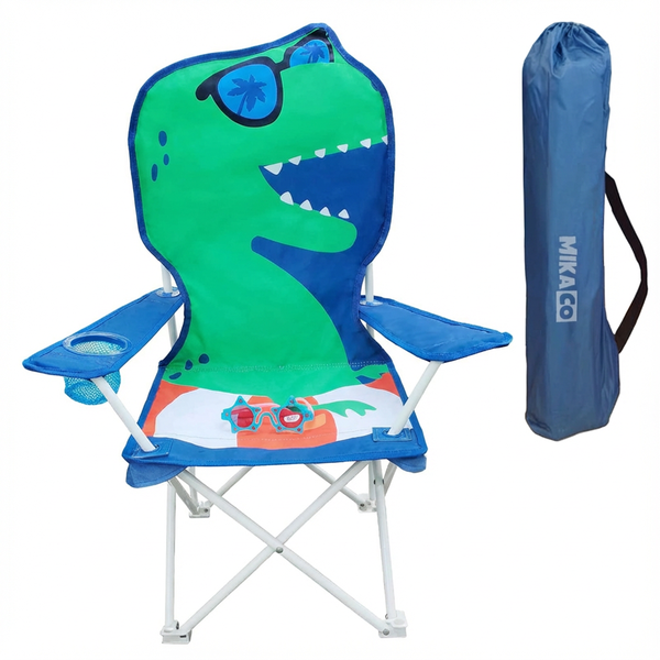 MIkaco Kids Folding Chair with Cup Holder Outdoor Beach Chair w/Carry Bag