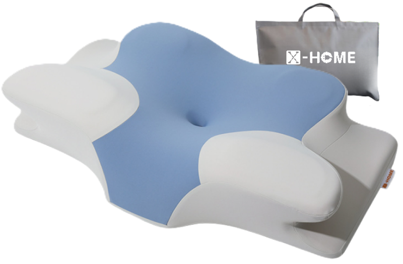 X-HOME Cervical Neck Contoured Memory Foam Butterfly Pillow and Pillow Bag