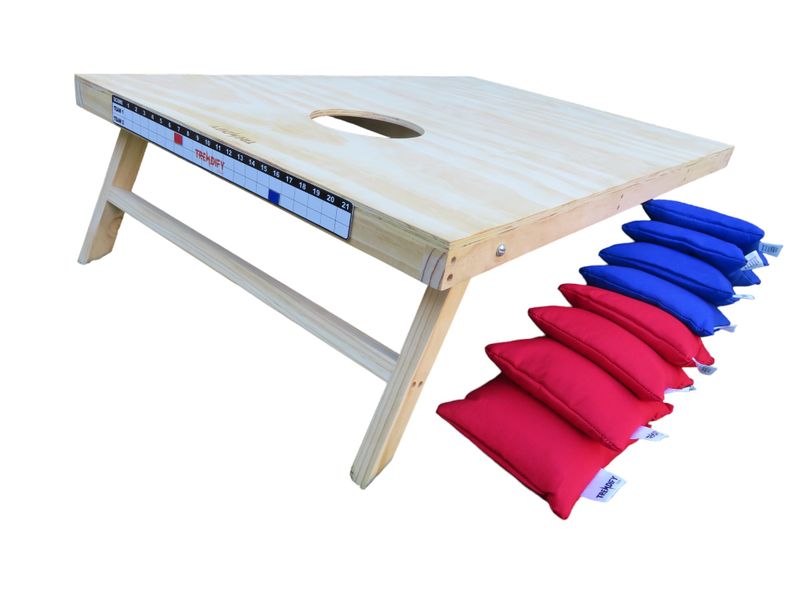 Trendify Giant Single Board Cornhole Game with 8 X Bean Bags