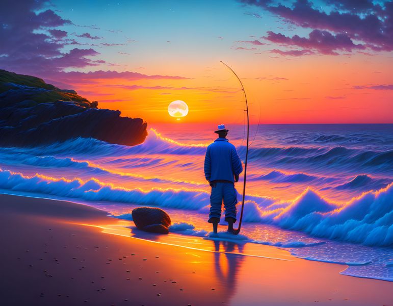 Canvas Wall Art - A Little Fishing