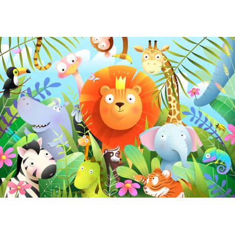 Canvas Print Wall Art - Cute Jungle/Animal Scene. | Buy Online in South  Africa 
