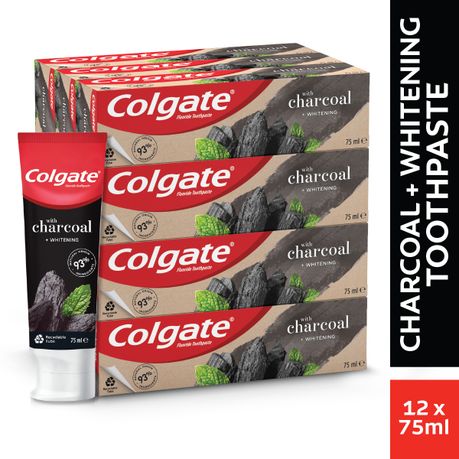 Colgate Naturals Charcoal, Whitening Toothpaste - 12 X 75ml