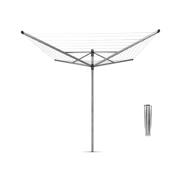 Brabantia - Lift-O-Matic 50m Rotary Dryer Clothesline with 45mm Pole - Grey