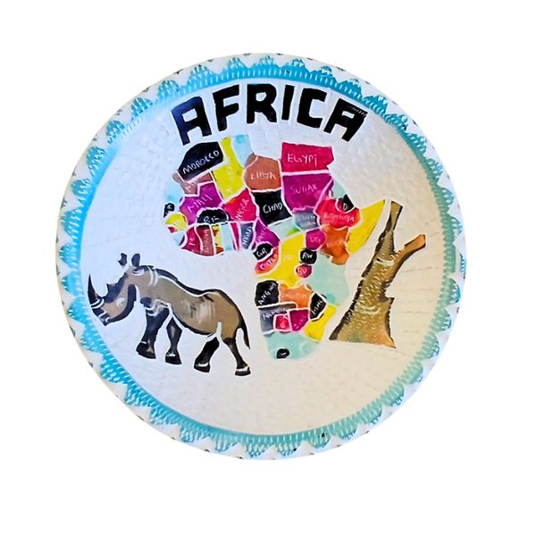 African Kisii Soapstone Carving Decorative Plate