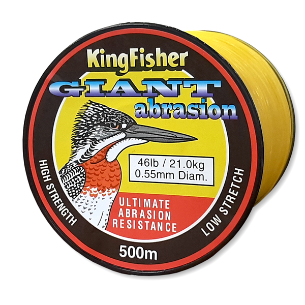 Kingfisher Giant Abrasion Nylon .55MM 21KG/46LB Colour Clear 500m Spool