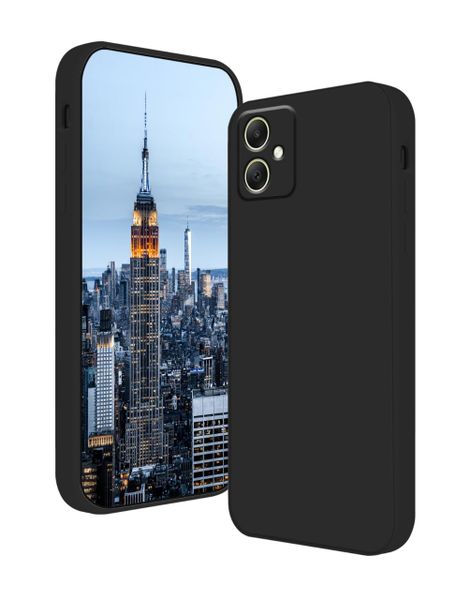 Liquid Silicone Back Case For Samsung Galaxy A04- Black