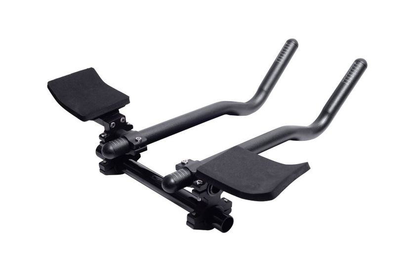 Clip-On TT Tri Bars Aerobar Handlebar Extensions and Bicycle Rest Arm Pads