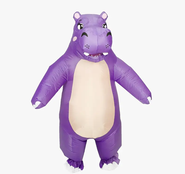 Giant Inflatable Purple Hippo Dress Up