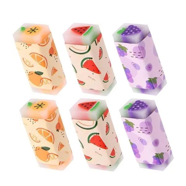 Party &amp; Classroom Kids Prizes - Fruit School Erasers (6 Piece)