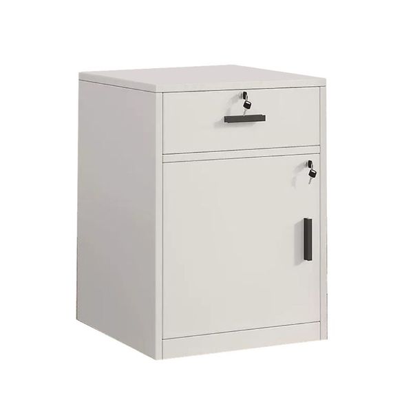 Office-style under-desk filing cabinet, wooden lockable storage cabinet